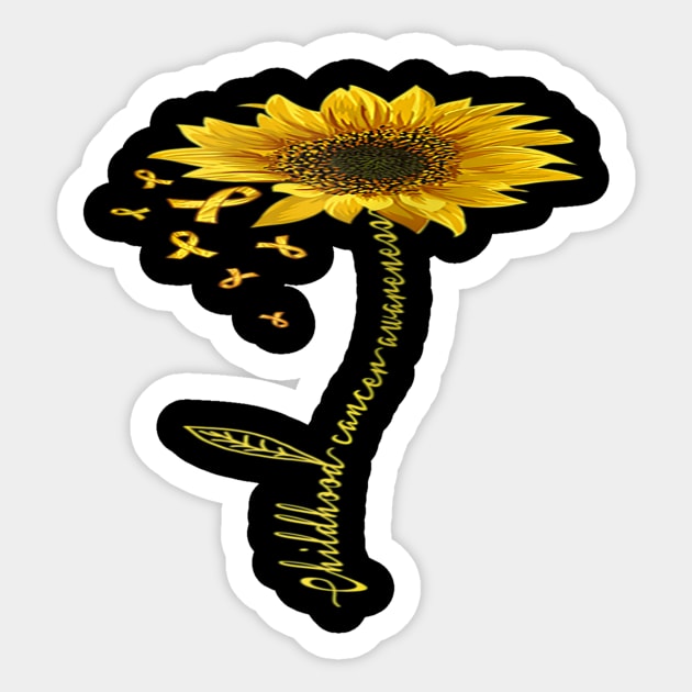 Childhood Cancer Awareness Sunflower Sticker by Barnard